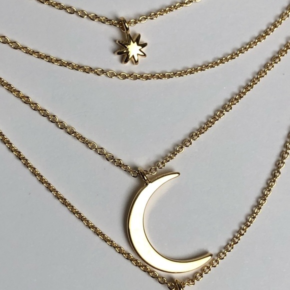 Sterling Forever 14K Gold Plated Layered Necklace - Picture 2 of 6